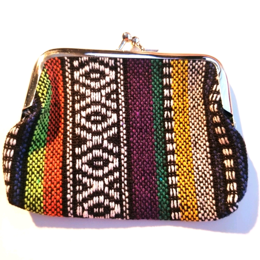 Tribal Boho Bohemian Material Coin Bag New